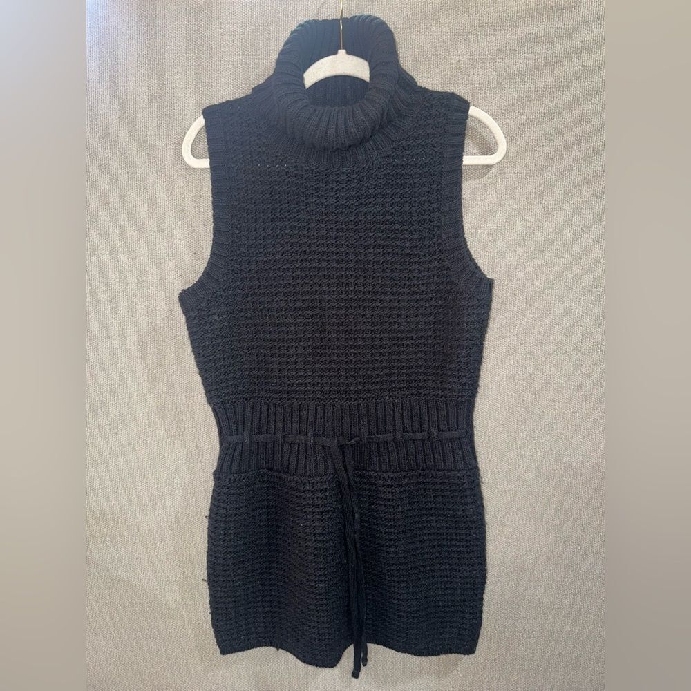 Apostrophe size XL Black Sleeveless Cowl Neck Sweater dress